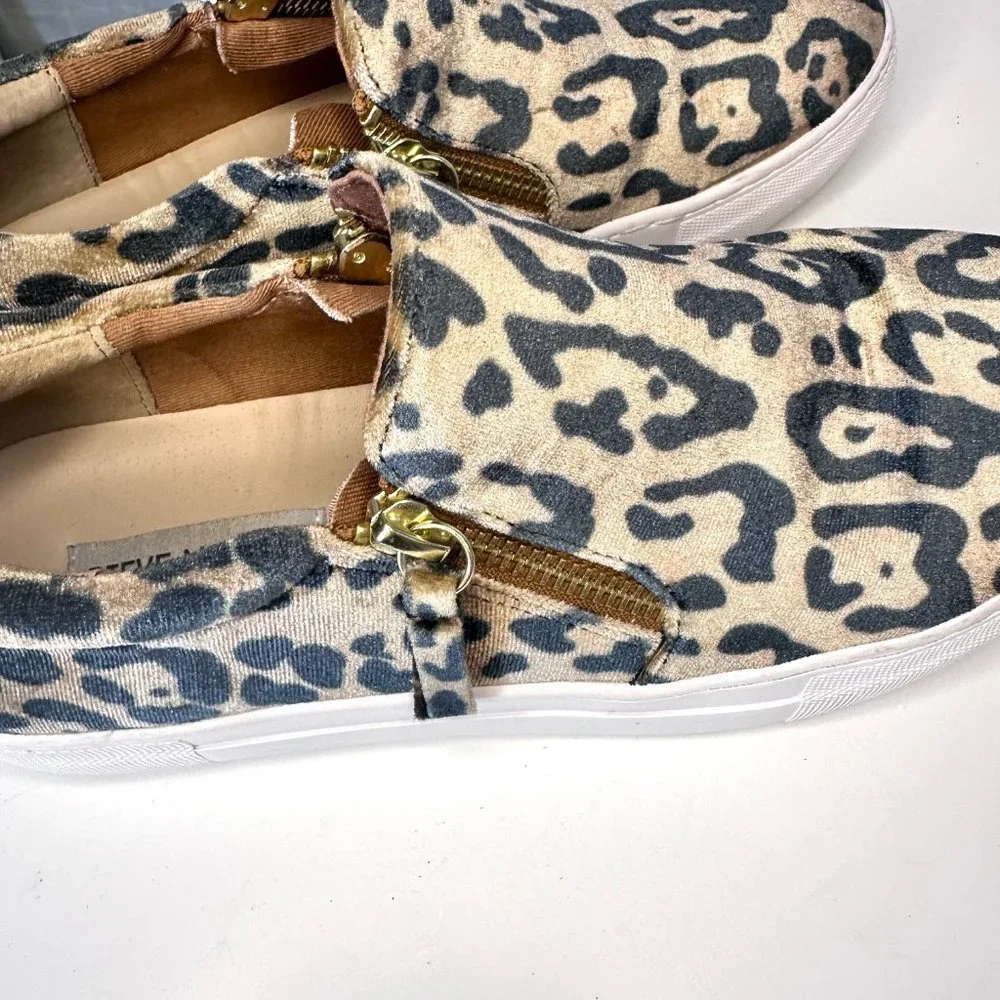 Steve Madden Glaammar Zip Platform Sneaker In Leopard 8
